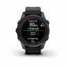 Умные часы Garmin Fenix 7S Pro Sapphire Solar титановый угольно-серый DLC с силиконовым ремешком