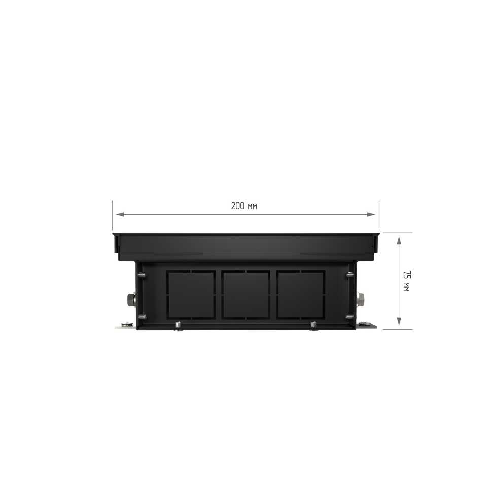 Конвектор внутрипольный Royal Thermo ATRIUM-75/200/2400-DG-U-NA