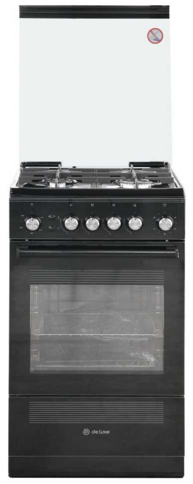 Газовая плита De luxe 506040.23 г кр ЧР-001 черная