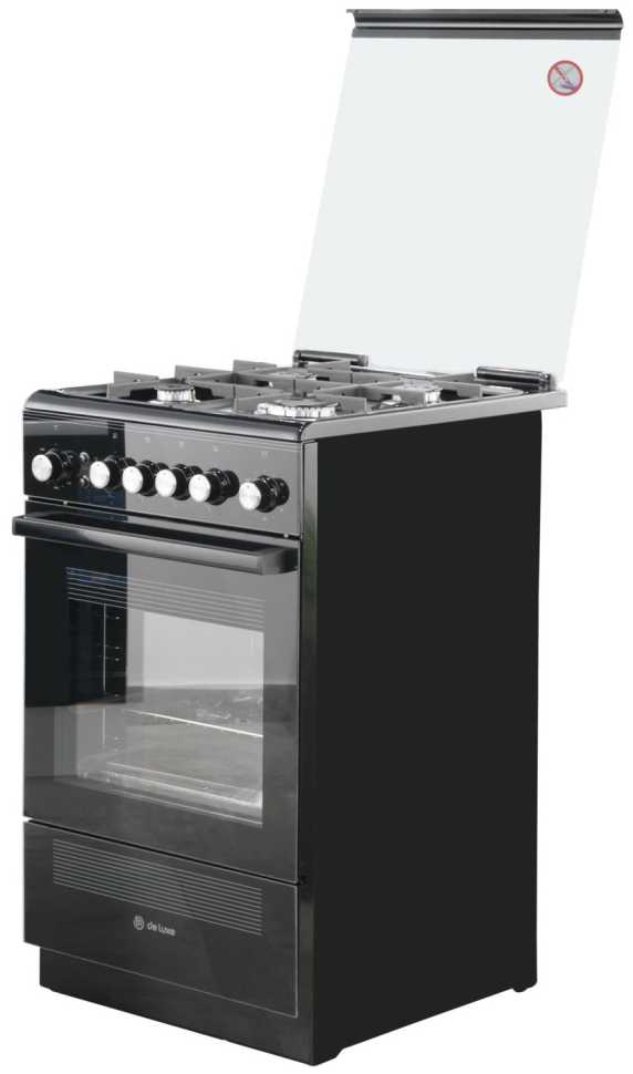 Газовая плита De luxe 506040.23 г кр ЧР-001 черная