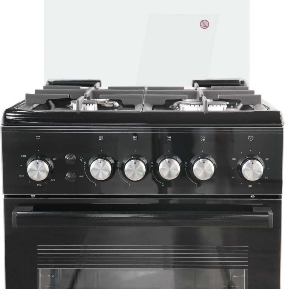 Газовая плита De luxe 506040.23 г кр ЧР-001 черная