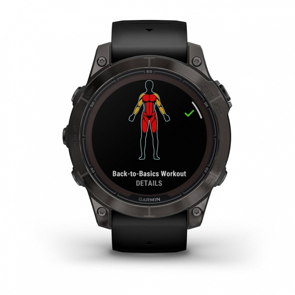 Умные часы Garmin Fenix 7 Pro Sapphire Solar титановый угольно-серый DLC с черным ремешком
