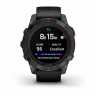 Умные часы Garmin Fenix 7 Pro Sapphire Solar титановый угольно-серый DLC с черным ремешком