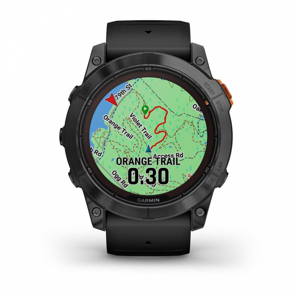 Умные часы Garmin Fenix 7X Pro Solar Edition серый корпус c черным ремешком