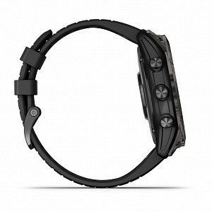 Умные часы Garmin Fenix 7X Pro Solar Edition серый корпус c черным ремешком
