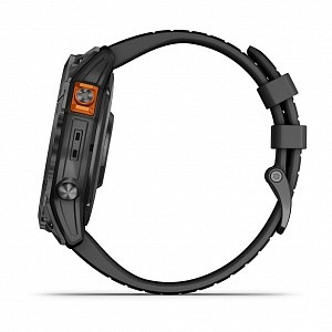 Умные часы Garmin Fenix 7X Pro Solar Edition серый корпус c черным ремешком