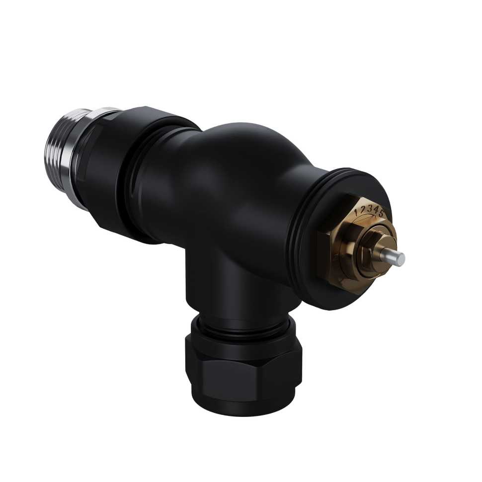 Набор термостатический осевой Royal Thermo Design Pro 15мм М30х1,5 (Черный)