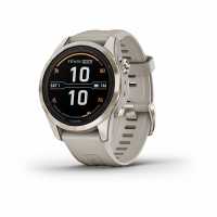 Умные часы Fenix 7S Pro Sapphire Solar золотистый корпус со светло-песочным ремешком