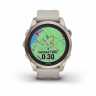 Умные часы Fenix 7S Pro Sapphire Solar золотистый корпус со светло-песочным ремешком