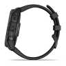 Умные часы Garmin Fenix 7X Sapphire Solar титановый угольно-серый DLC с силиконовым ремешком