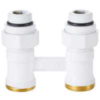 Узел нижнего подключения Royal Thermo прямой 1/2&quot;х3/4&quot; EK (белый)
