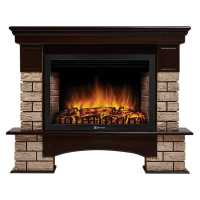 Портал Firelight Forte Wood 30 камень коричневый, шпон темный дуб