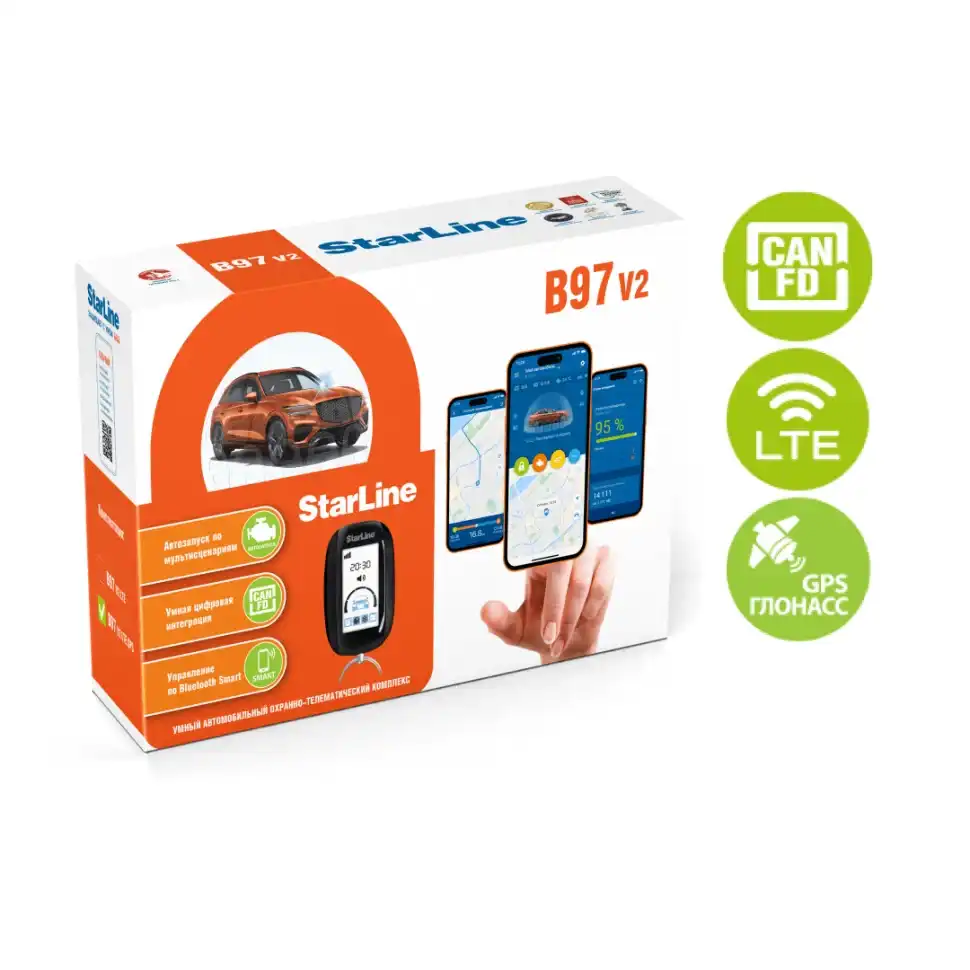 Автосигнализация StarLine B97 V2 3CAN+FD+4LIN LTE GPS 