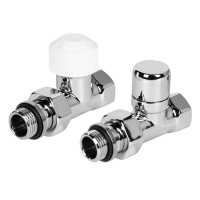 Набор термостатический для радиатора прямой Royal Thermo Design 1/2&quot;М30х1,5 (Хром)