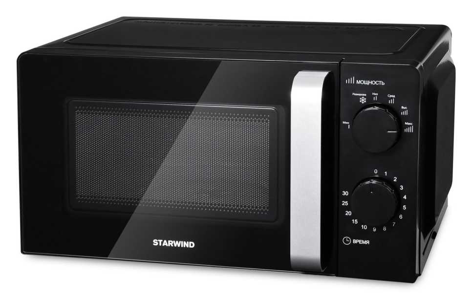 Микроволновая печь - СВЧ Starwind SMW2520 20л. 700Вт черный/серебристый
