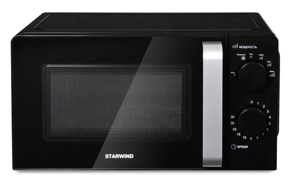 Микроволновая печь - СВЧ Starwind SMW2520 20л. 700Вт черный/серебристый
