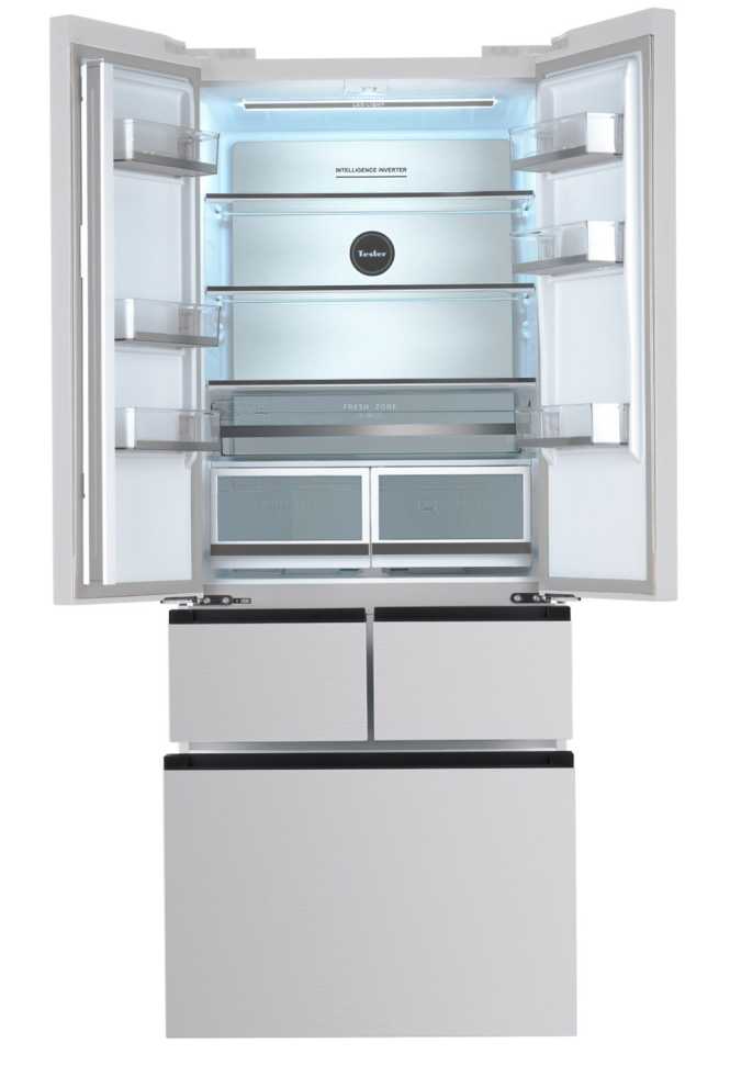 Многокамерный холодильник Tesler RFD-427BI SPARKLING WHITE