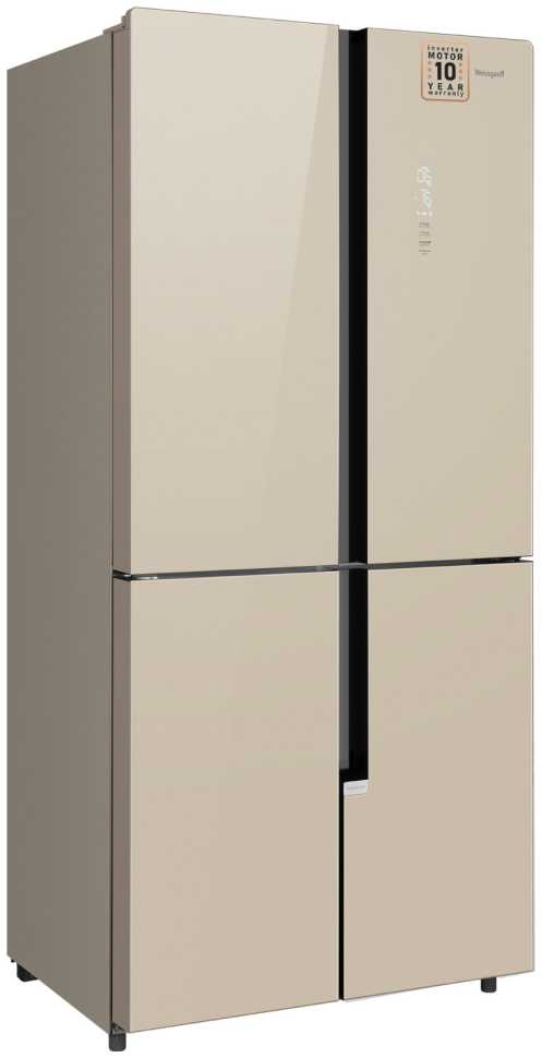 Холодильник Side-by-Side Weissgauff WCD 450 BEG NoFrost Inverter