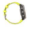 Умные часы Garmin Fenix 8, 47 мм, Solar, Sapphire Titanium with AMP yellow/graphite silicone band