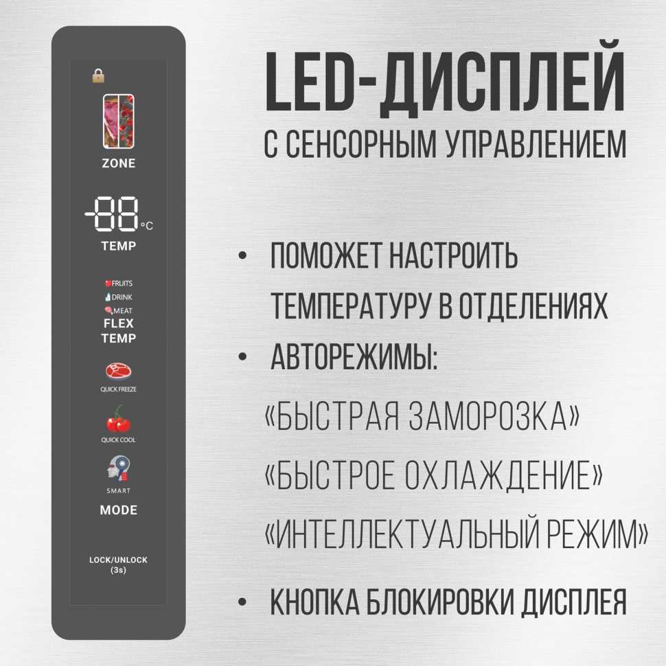 Многокамерный холодильник Tesler RCD-547BI SPARKLING WHITE