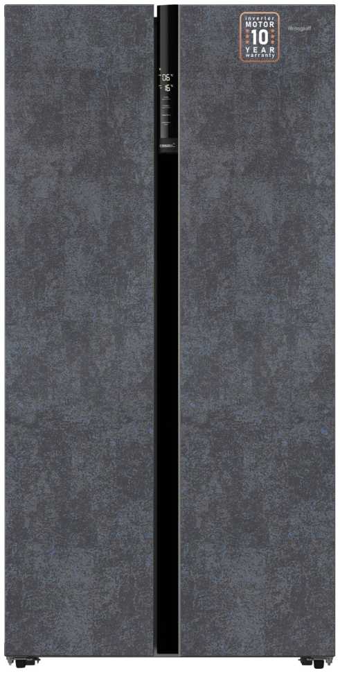 Холодильник Side-by-Side Weissgauff WSBS 600 NoFrost Inverter Rock Glass