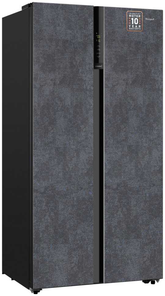 Холодильник Side-by-Side Weissgauff WSBS 600 NoFrost Inverter Rock Glass