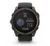 Умные часы Garmin Fenix 8, 51 мм, Solar, Sapphire Carbon Gray DLC Titanium with Black/Pebble Gray Silicone