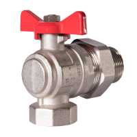 Кран шаровый угловой Royal Thermo OPTIMAL 1&quot; НГ, бабочка