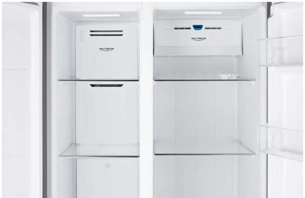 Холодильник Side-by-Side Weissgauff WSBS 600 NoFrost Inverter Blue Glass