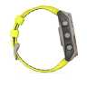 Умные часы Garmin Fenix 8, 51 мм, Solar, Sapphire Titanium with AMP yellow/graphite silicone band