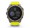 Умные часы Garmin Fenix 8, 51 мм, Solar, Sapphire Titanium with AMP yellow/graphite silicone band