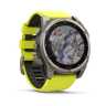 Умные часы Garmin Fenix 8, 51 мм, Solar, Sapphire Titanium with AMP yellow/graphite silicone band