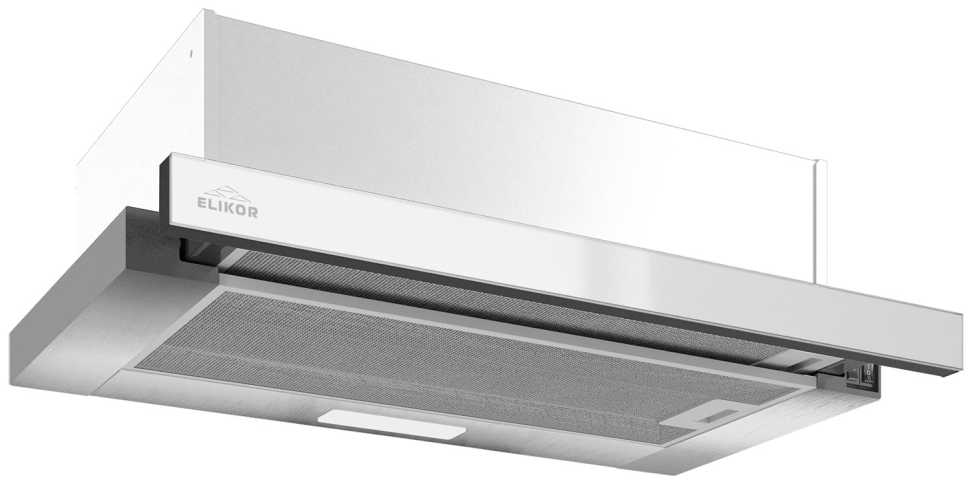 Вытяжка Elikor Интегра GLASS 45Н-400-В2Д КВ II М-400-45-247 нерж./стекло белое
