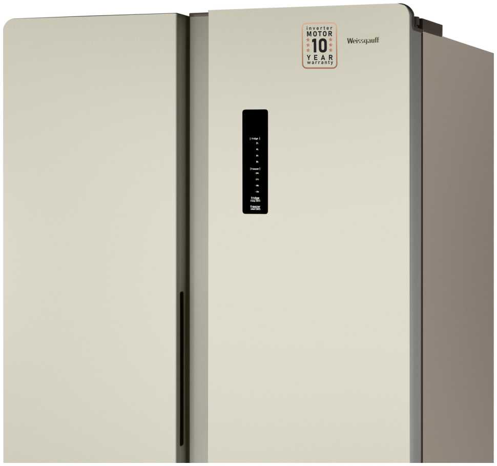 Холодильник Side-by-Side Weissgauff WSBS 600 Be NoFrost Inverter