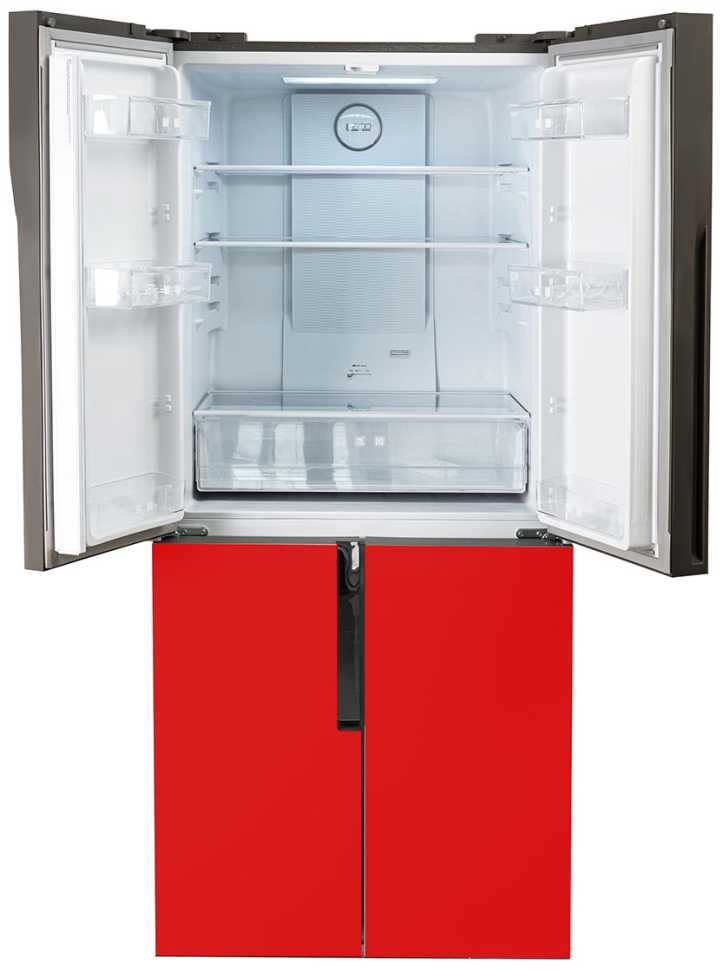 Многокамерный холодильник Centek CT-1750 NF Red, INVERTER