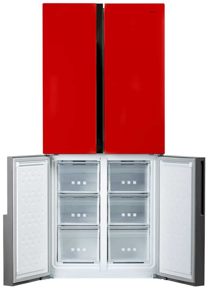 Многокамерный холодильник Centek CT-1750 NF Red, INVERTER