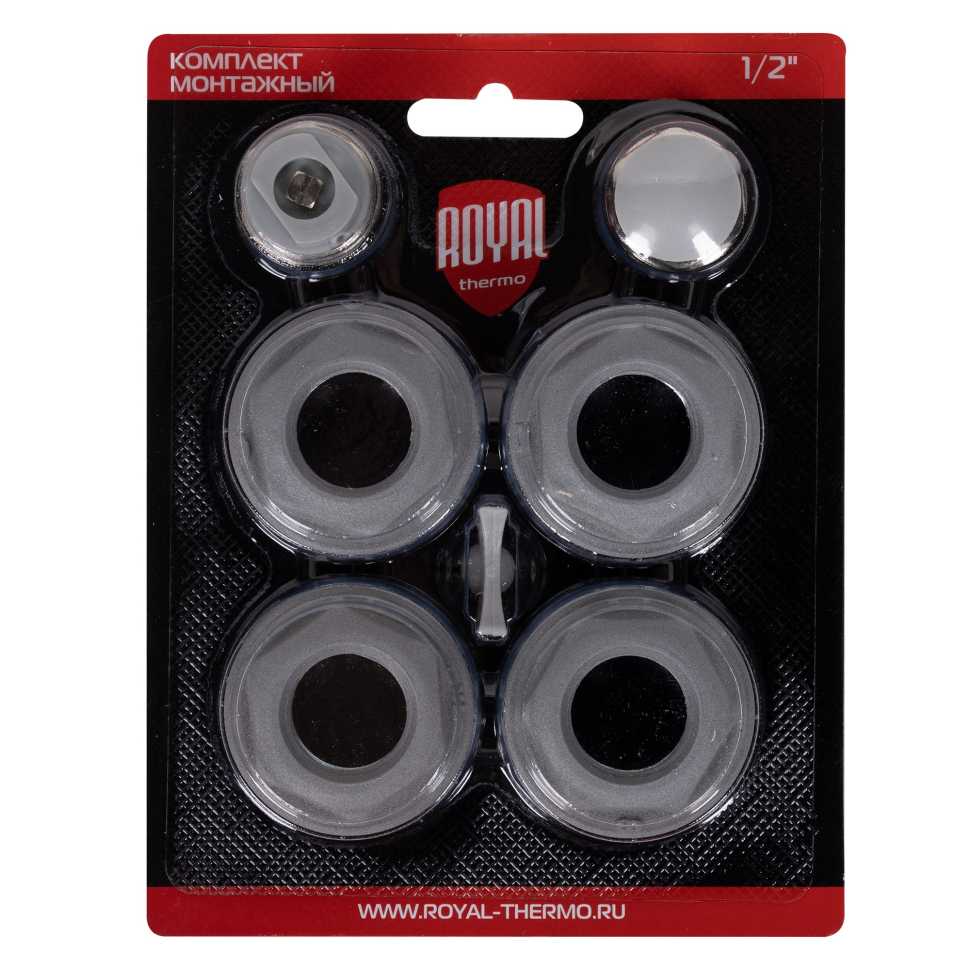 Комплект монтажный Royal Thermo 1”х 1/2" серебристый