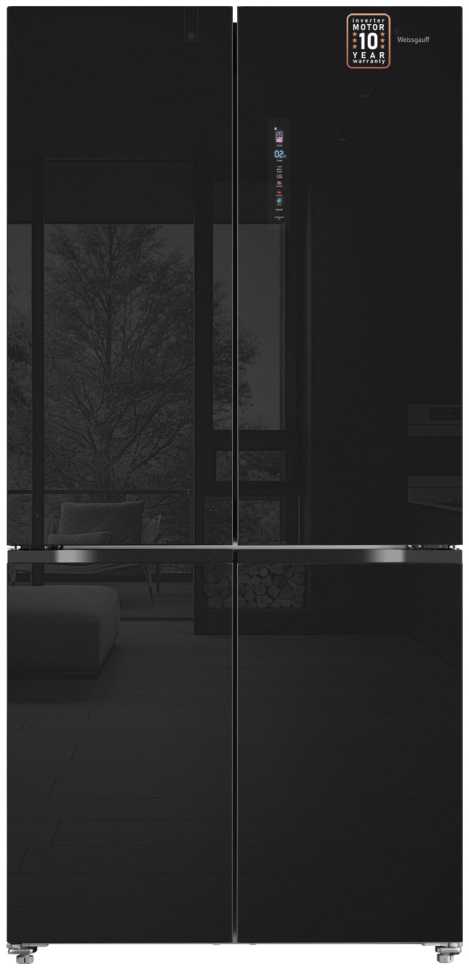 Многокамерный холодильник Weissgauff WCD 510 Built-in Inverter NoFrost Black Glass