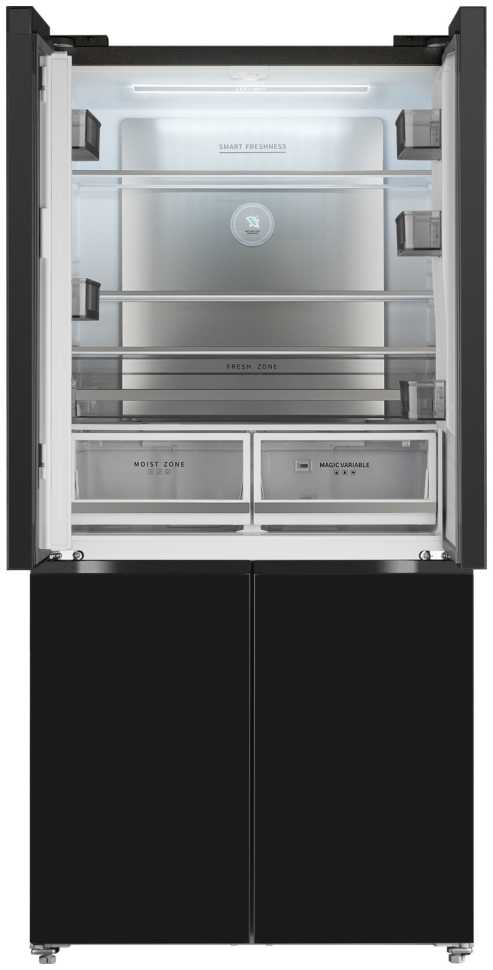 Многокамерный холодильник Weissgauff WCD 510 Built-in Inverter NoFrost Black Glass