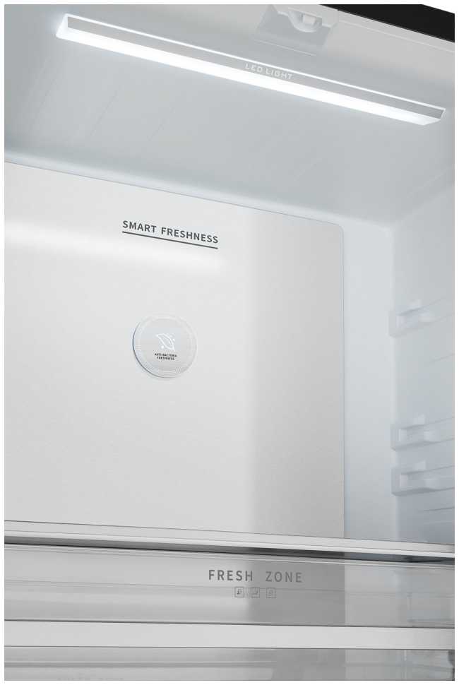 Многокамерный холодильник Weissgauff WCD 510 Built-in Inverter NoFrost Black Glass