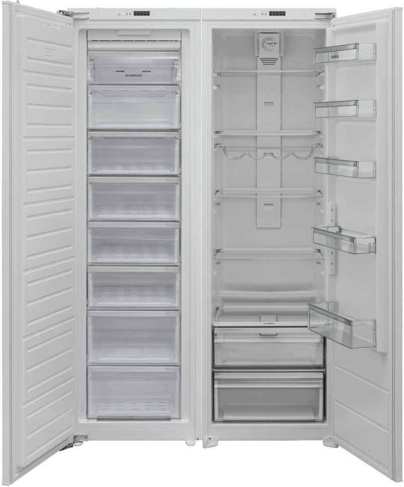 Встраиваемый холодильник Side-by-Side Scandilux SBSBI 524EZ (RBI 524EZ+FNBI 524E)