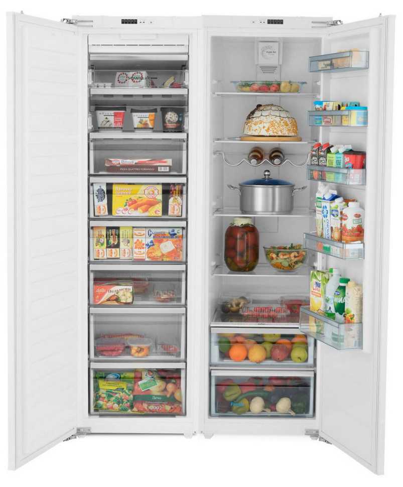 Встраиваемый холодильник Side-by-Side Scandilux SBSBI 524EZ (RBI 524EZ+FNBI 524E)