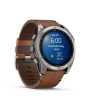 Умные часы Garmin Fenix 8, 51 мм, AMOLED, Sapphire bare Titanium, black with chestnut leather band plus graphite silicone band