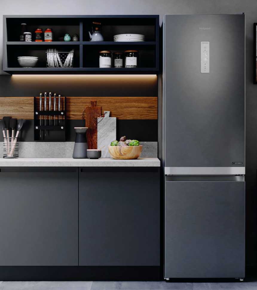 Двухкамерный холодильник Hotpoint HT 7201I MX O3 нержавеющая сталь