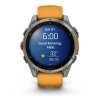 Умные часы Garmin Fenix 8, 51 мм, AMOLED, Sapphire Titanium with spark orange/graphite silicone band