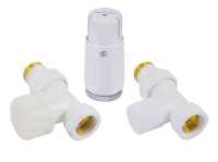 Комплект подключения SCHLOSSER STANDARD MINI 1/2&quot; прямой, белый, с термоголовкой MINI М30х1,5