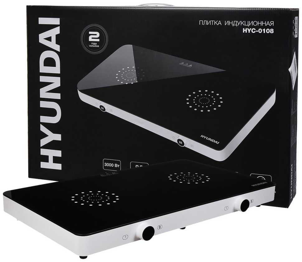 Настольная плита Hyundai HYC-0108 белый стеклокерамика