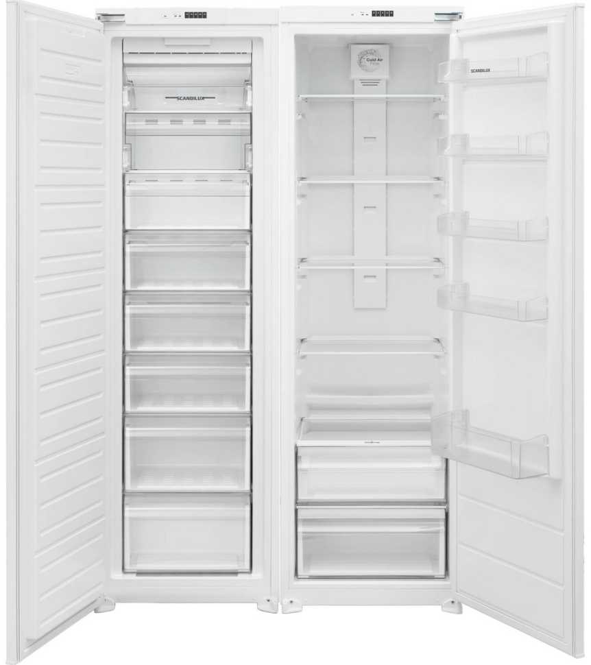 Встраиваемый холодильник Side-by-Side Scandilux SBSBI303EZ (RBI303EZ+FNBI303E)
