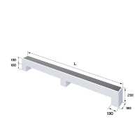 Конвектор напольный Royal Thermo STEP-130/180/2900-2-N-WT-LG-NA