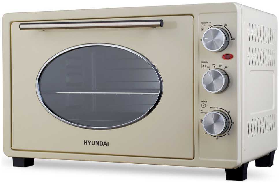 Электропечь Hyundai MIO-HY084 33 л, бежевый/хром